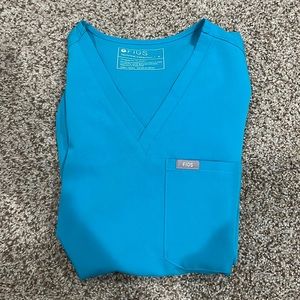 Teal blue scrub top figs scrubs